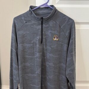 johnnie-O ECU Performance Gray Camo Quarter-Zip
